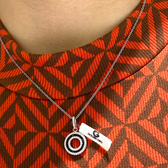 COLLANA CERCHIO BIANCO E NERO