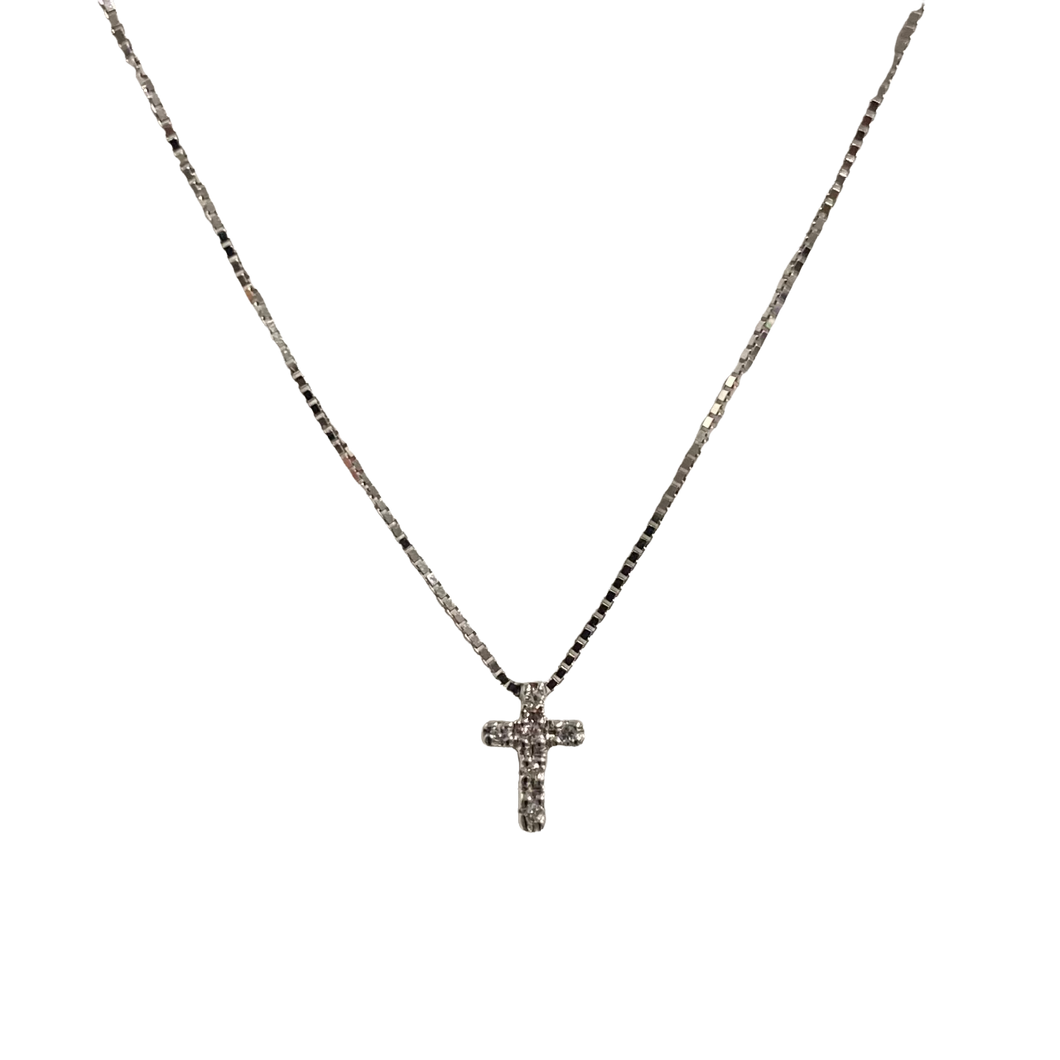 COLLANA CROCE IN DIAMANTI