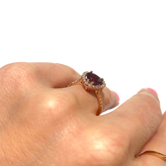 ANELLO TORMALINA E DIAMANTI