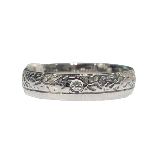 FEDE IN ORO BIANCO CON LAVORAZIONE