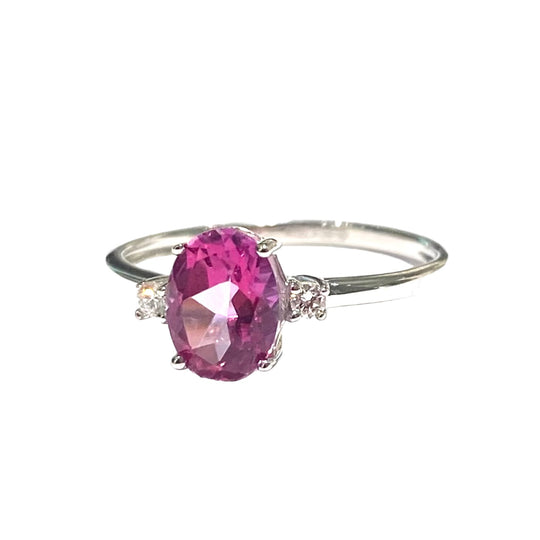ANELLO TOPAZIO PINK E DIAMANTI