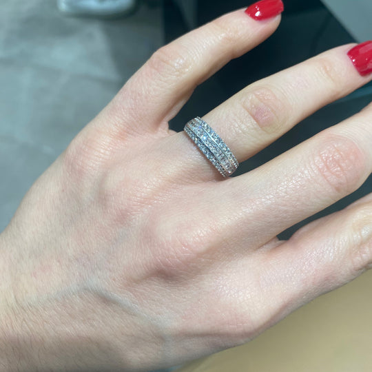 ANELLO FASCIA ZIRCONATA