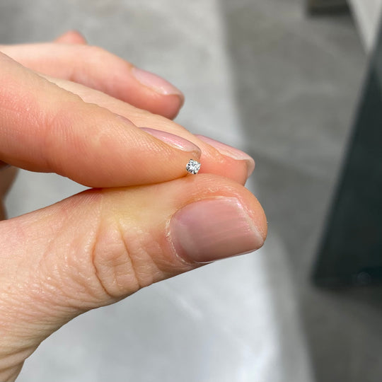 PIERCING NASO IN ARGENTO QUADRATO