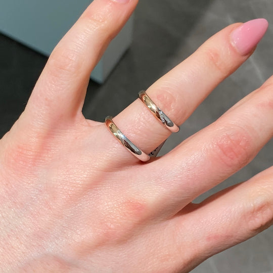 FEDE BICOLOR ORO ROSA E BIANCO 3MM