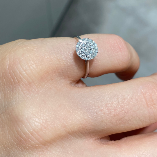 SOLITARIO PAVE' DI DIAMANTI