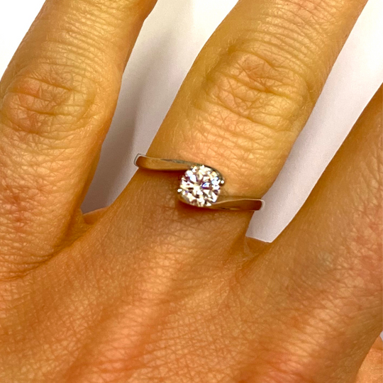 ANELLO SOLITARIO VALENTINO ARGENTO