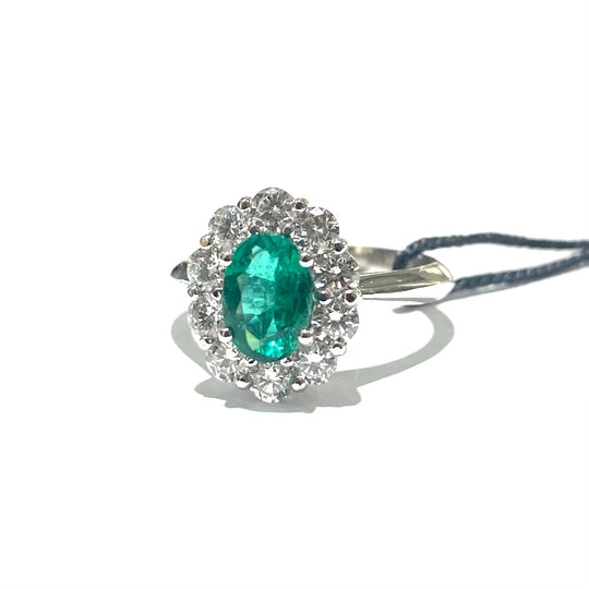 ANELLO SMERALDO E DIAMANTI