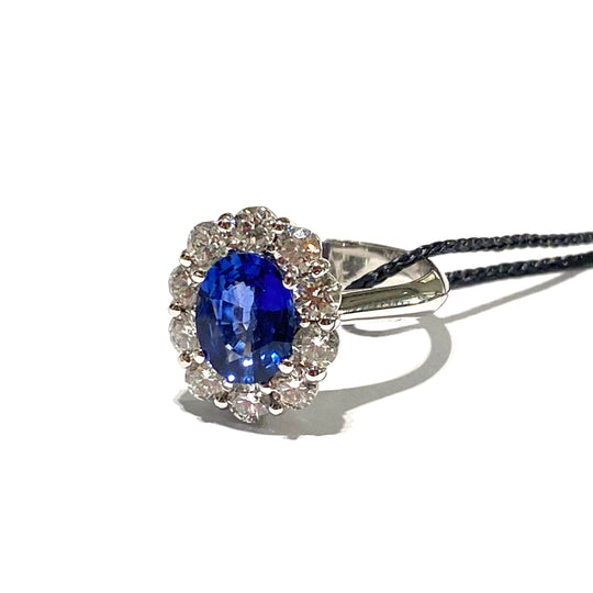 ANELLO ZAFFIRO E DIAMANTI
