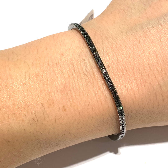 TENNIS IN DIAMANTI NERI E BIANCHI